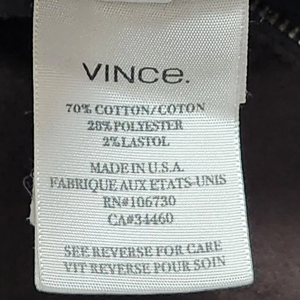 Vince Jeans Womens 30 Brown Expresso Skinny Slim Fit Ankle Zip Calgary Denim